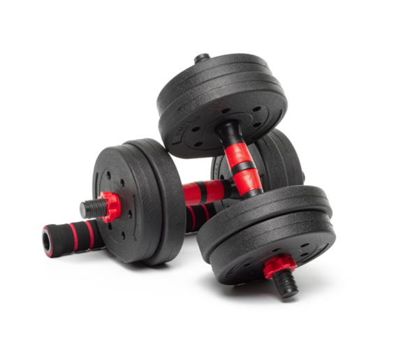 Набор композитных гантелей AMETIST 10 кг с соединительным грифом